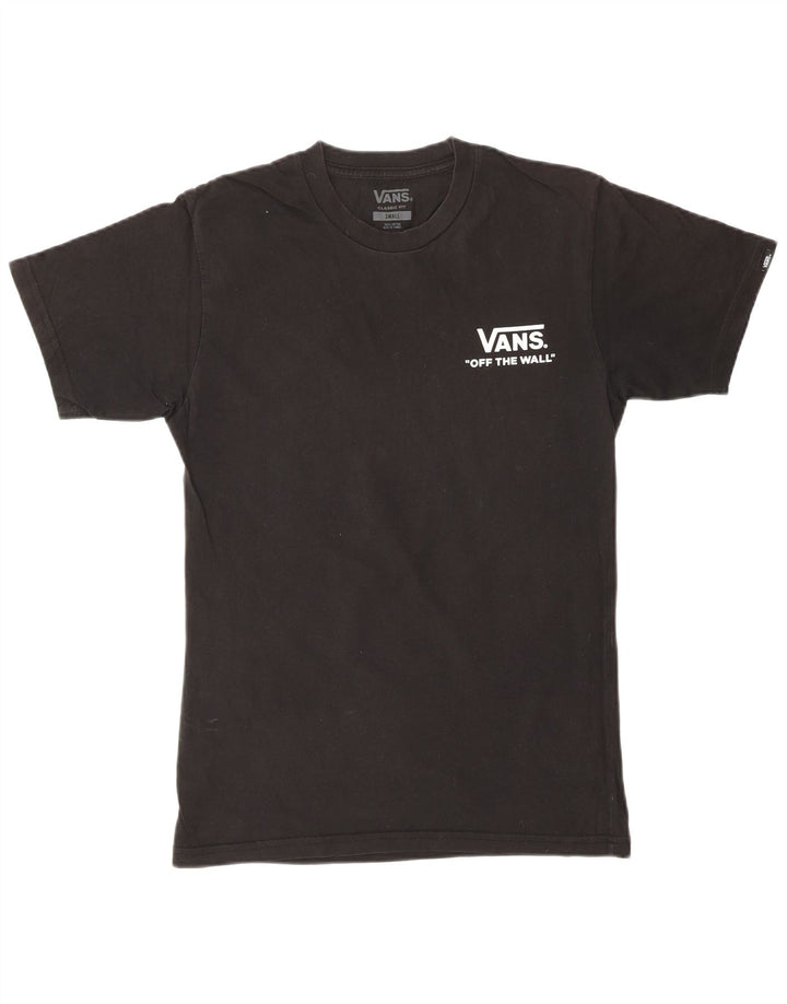 VANS T-shirt graphique coupe classique pour hommes, petit coton noir