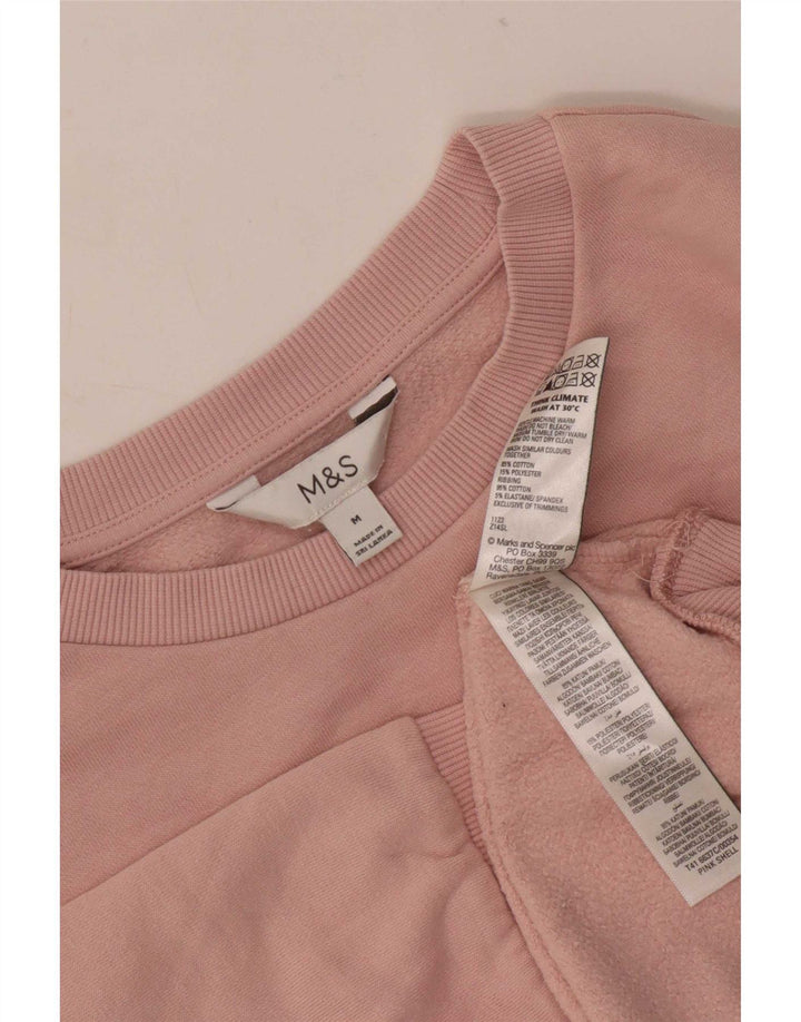 Marks & Spencer Pull-over surdimensionné pour femme UK 14 Coton rose moyen
