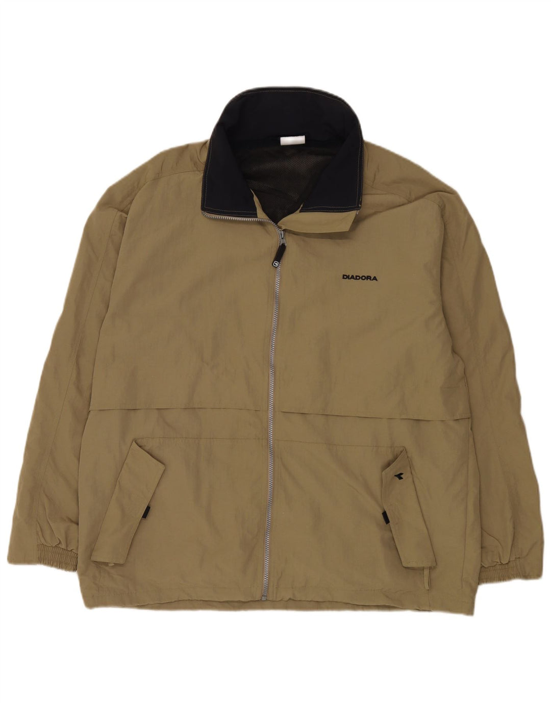 Diadora Veste de survêtement à capuche XL Kaki Polyamide Homme