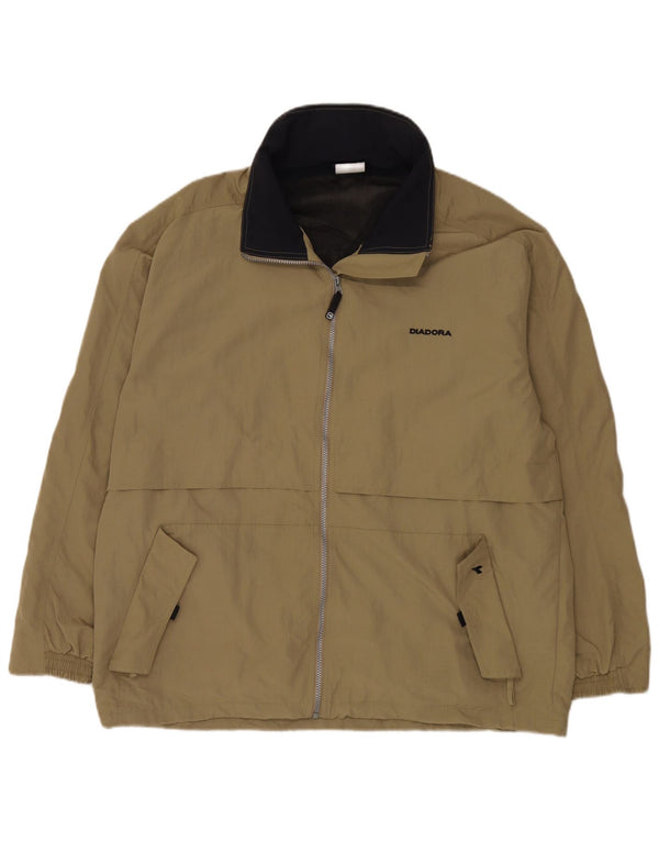 Diadora Veste de survêtement à capuche XL Kaki Polyamide Homme