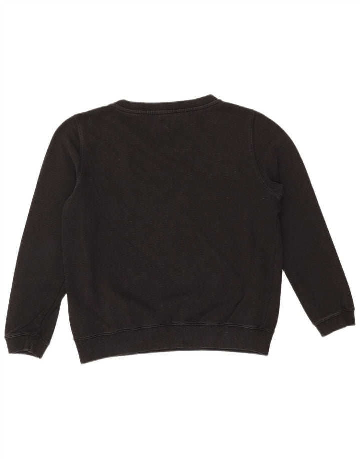 DIESEL Sweat-shirt graphique pour femme UK 14 en coton noir moyen