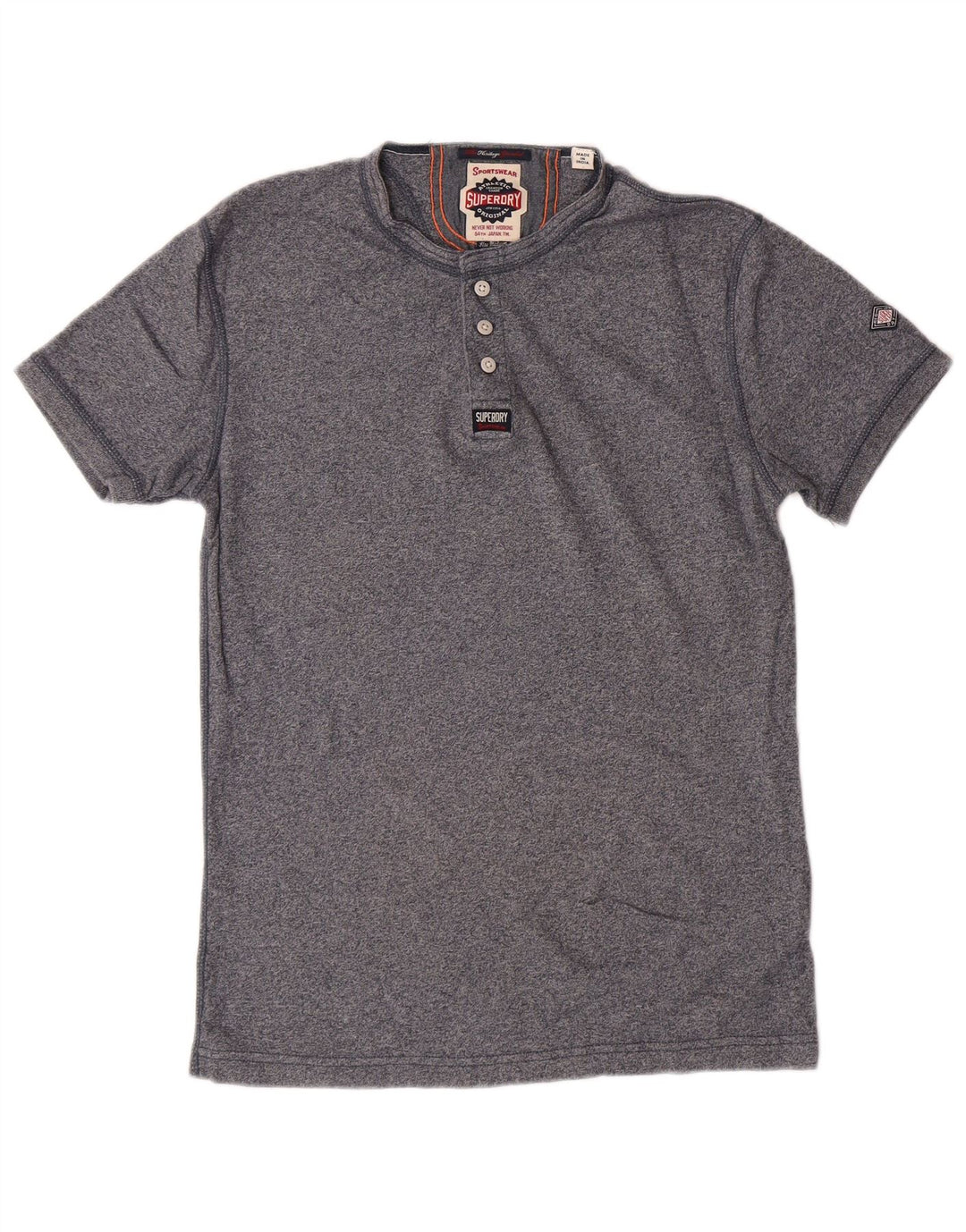 SUPERDRY T-Shirt Homme Gris Moyen Coton