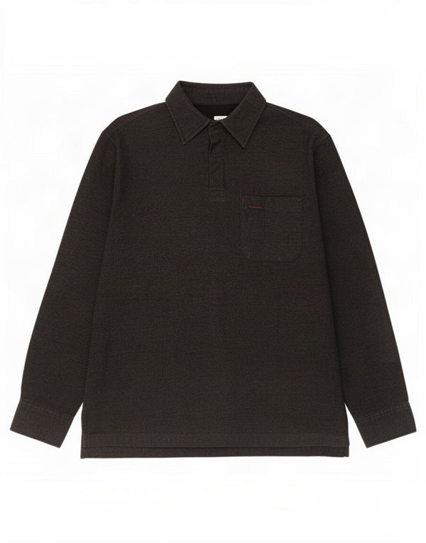Calvin Klein Jeans Mens Long Sleeve Rugby Polo Shirt Medium Grey Cotton