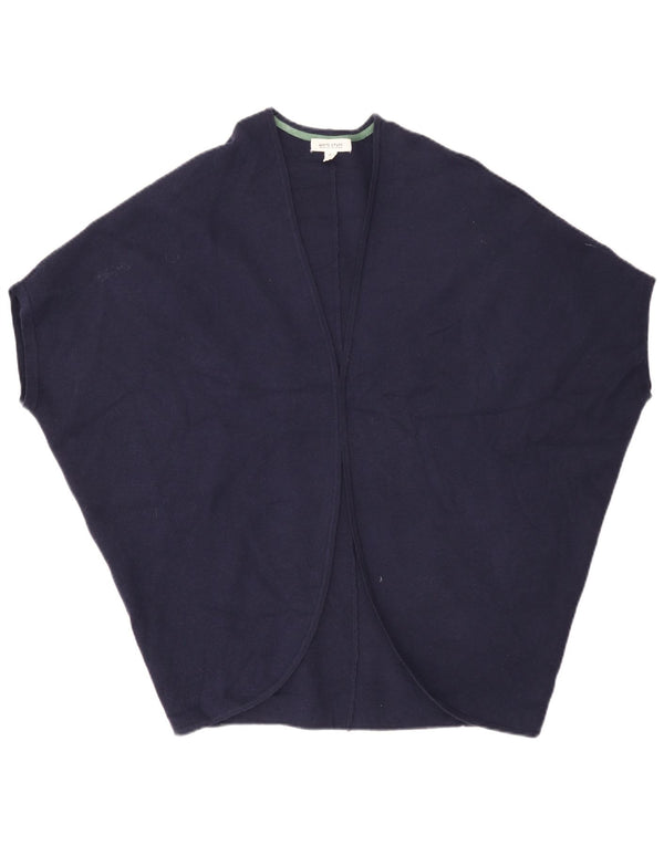 White Stuff Cardigan Poncho à Manches Courtes pour Femme UK 8 Small Bleu Marine