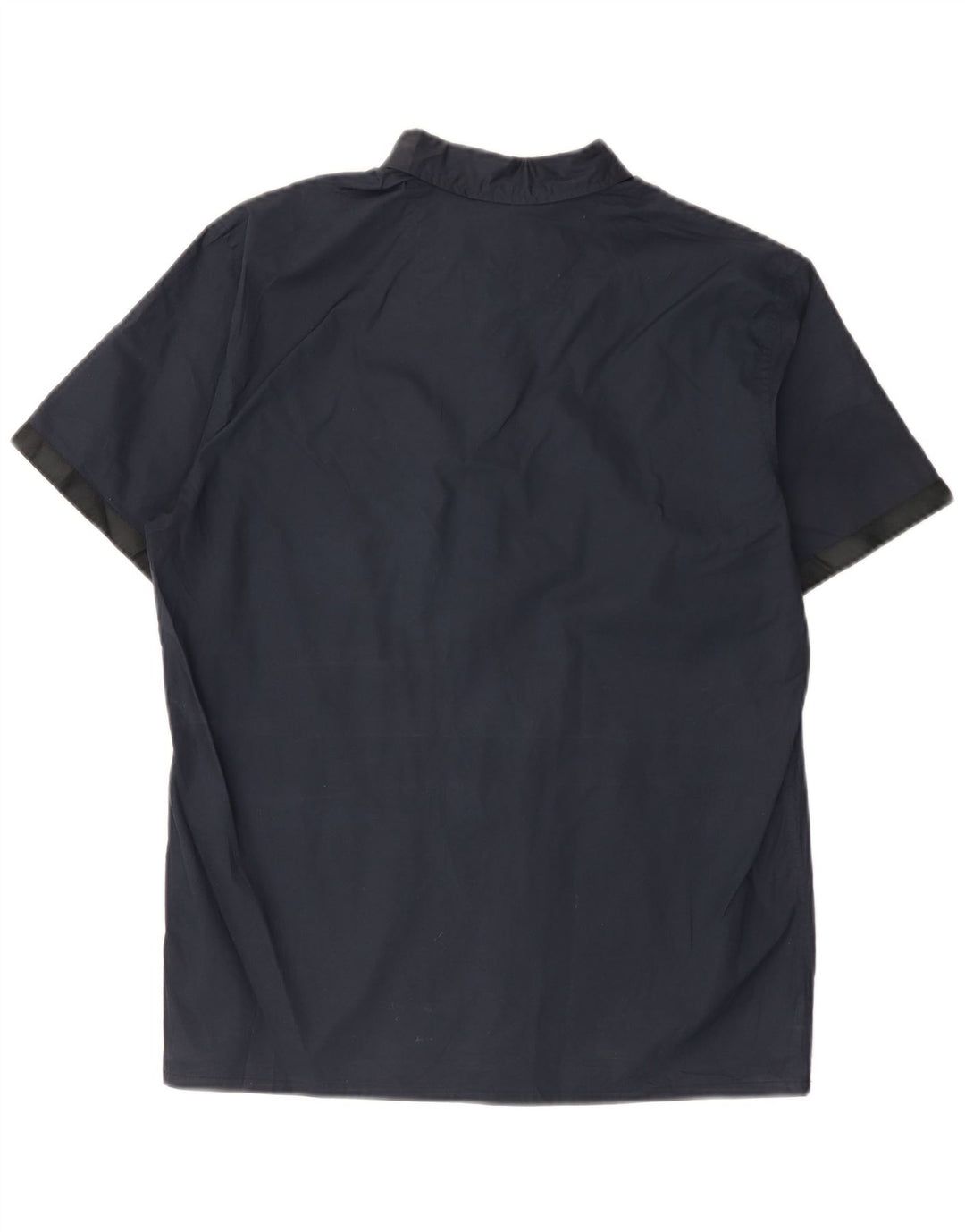 Mossimo Chemise pull à manches courtes pour homme en coton bleu marine moyen