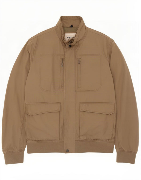 Geox Veste Bomber Respira Homme UK 42 XL Marron Polyester