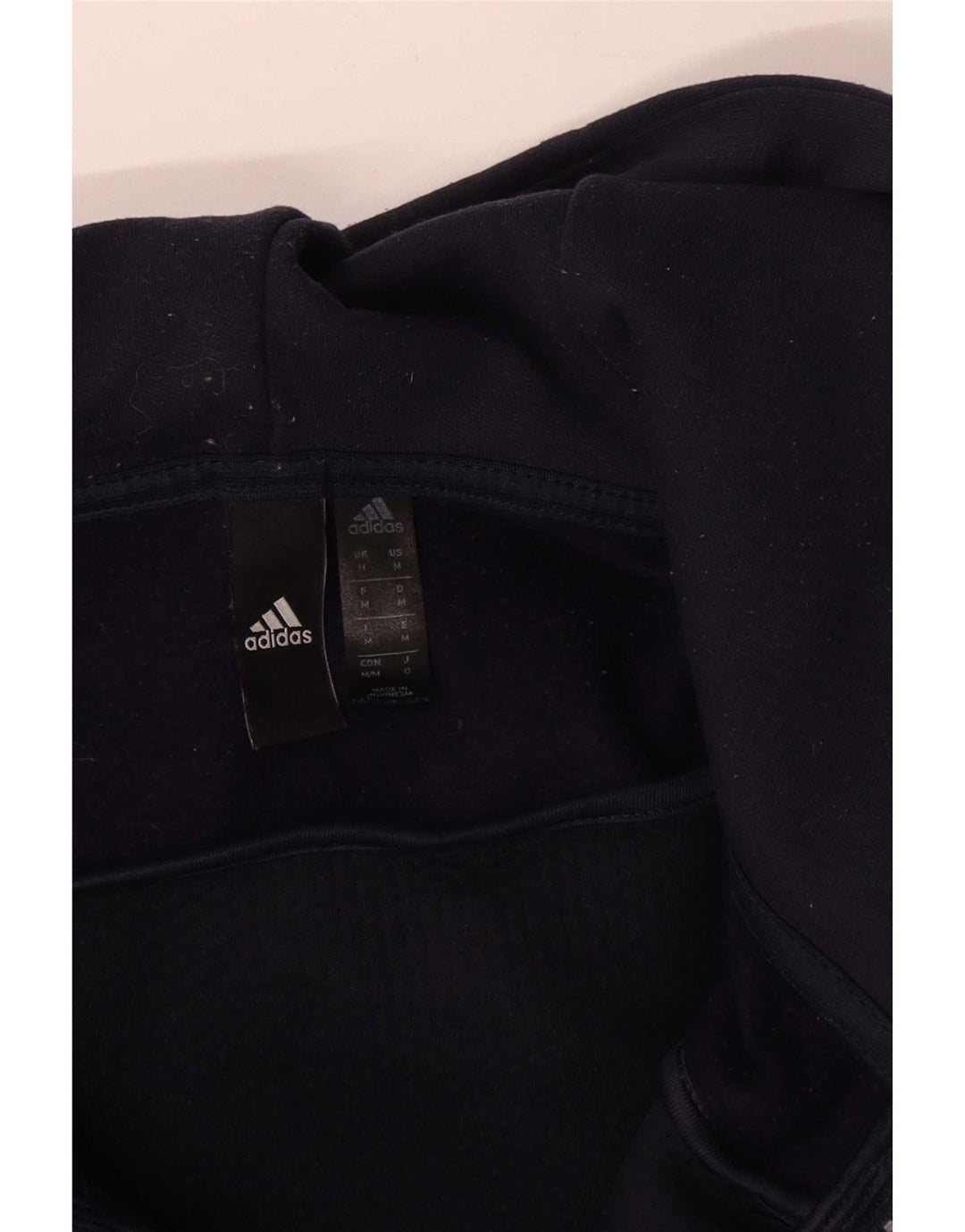Adidas Pull à capuche zippé pour homme en polyester color block bleu marine moyen