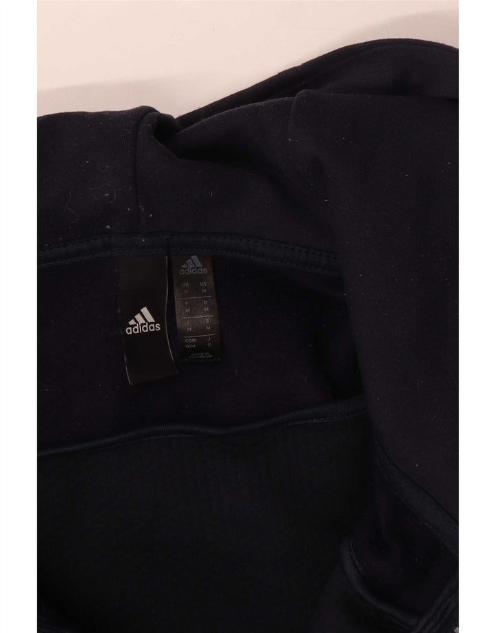 Adidas Pull à capuche zippé pour homme en polyester color block bleu marine moyen
