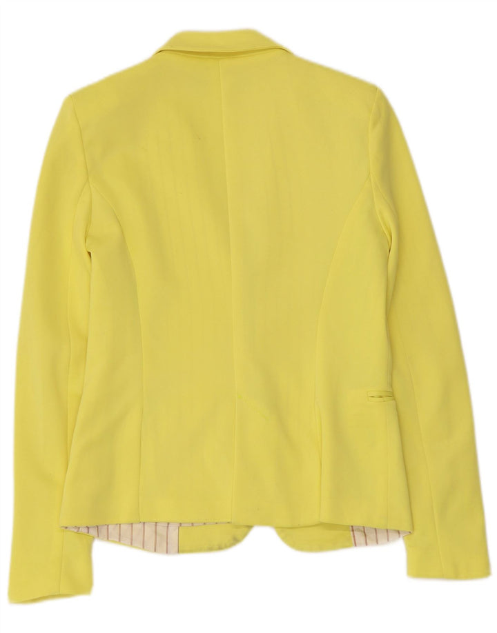 Zara Veste blazer à 1 bouton pour femme UK 6 XS Jaune