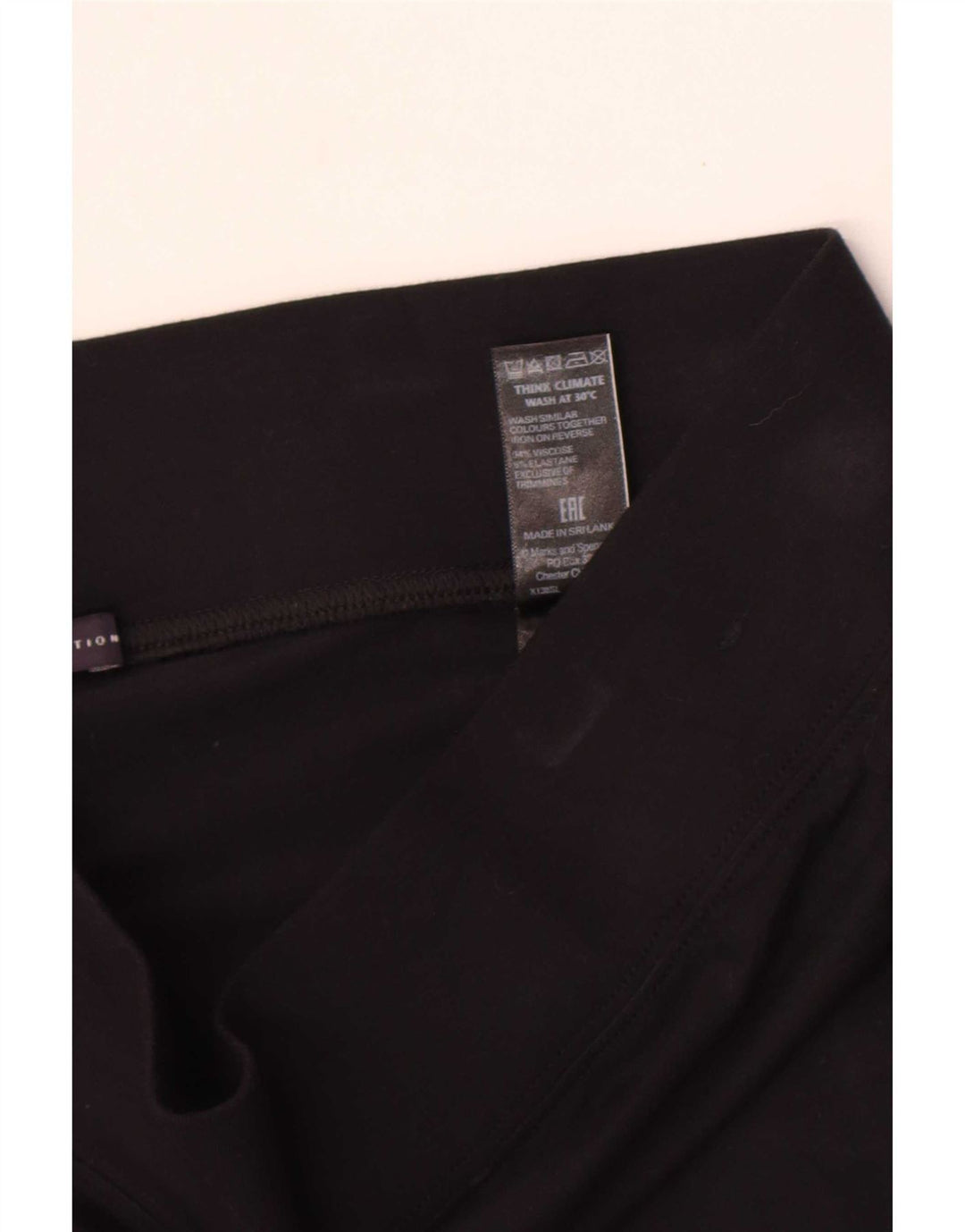 Marks & Spencer Leggings Femme UK 14 Large Noir Viscose