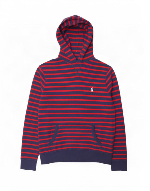 Polo Ralph Lauren Pull à capuche pour homme en coton rayé bleu marine moyen