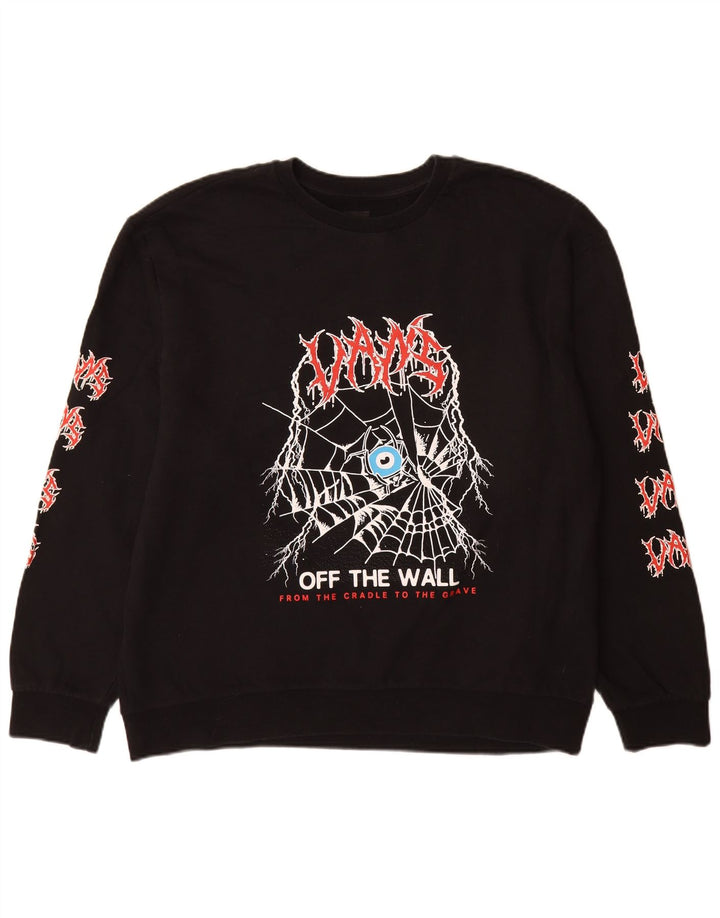 Vans Sweat-shirt décontracté graphique pour homme XL en coton noir