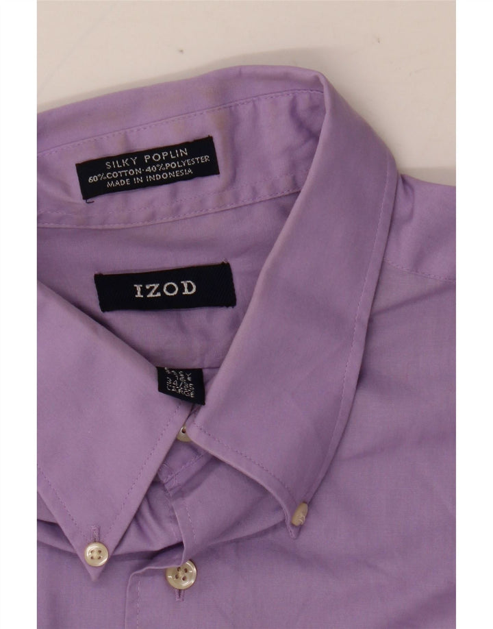 IZOD Chemise Homme Taille 16 Grand Coton Violet