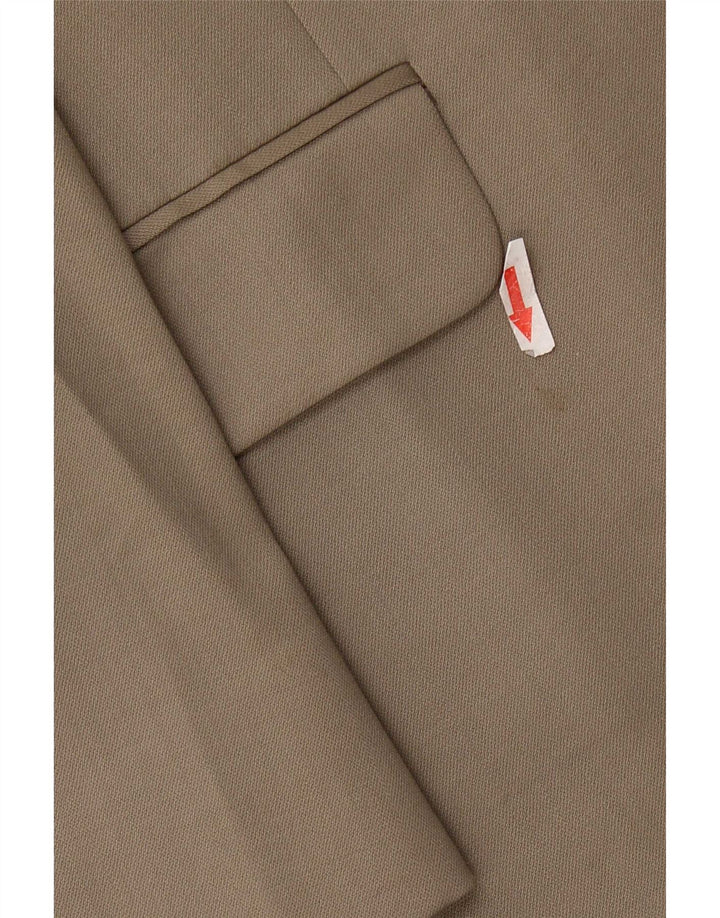 Pierre Cardin Veste Blazer 3 Boutons Femme UK 40 Grande Laine Vierge Beige