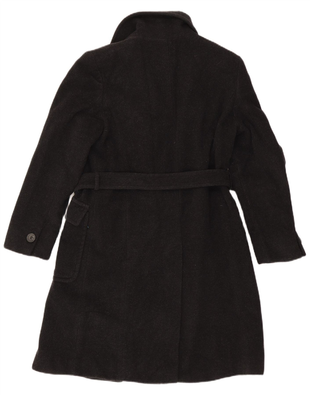 Max & Co. Manteau surdimensionné à double boutonnage pour femme UK 10 Petite laine noire