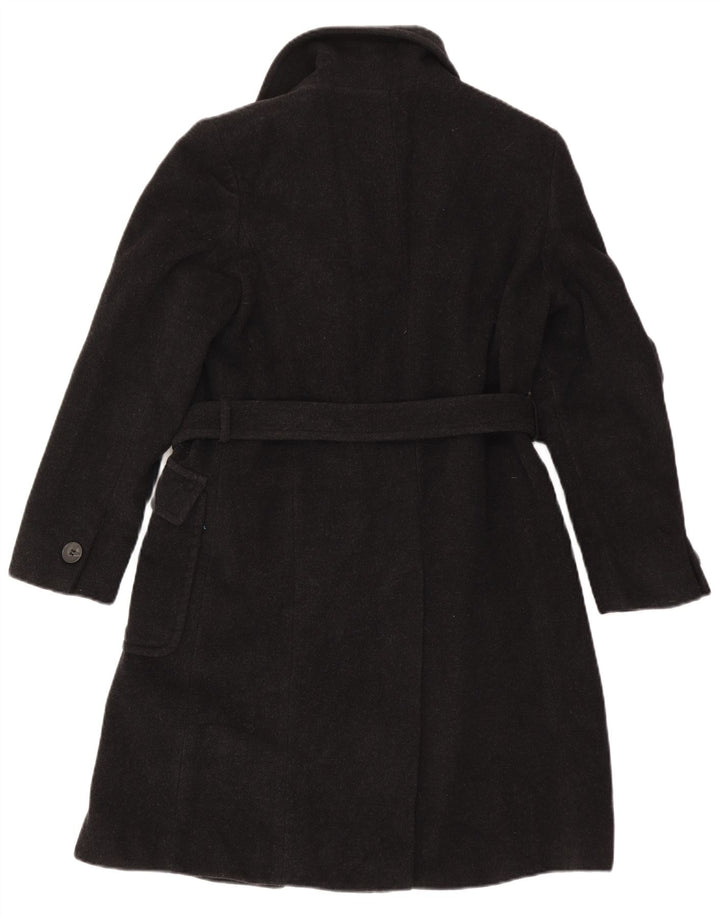 Max & Co. Manteau surdimensionné à double boutonnage pour femme UK 10 Petite laine noire
