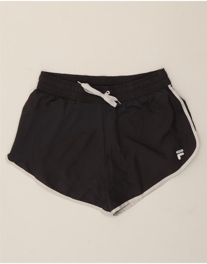 Fila Short de sport pour femme UK 14 Medium Noir Polyester