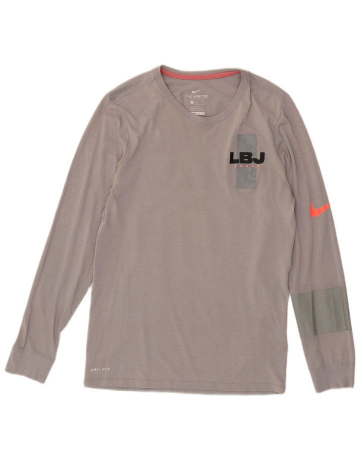 Nike Haut Dri Fit Graphic à manches longues pour homme en coton gris Taille S