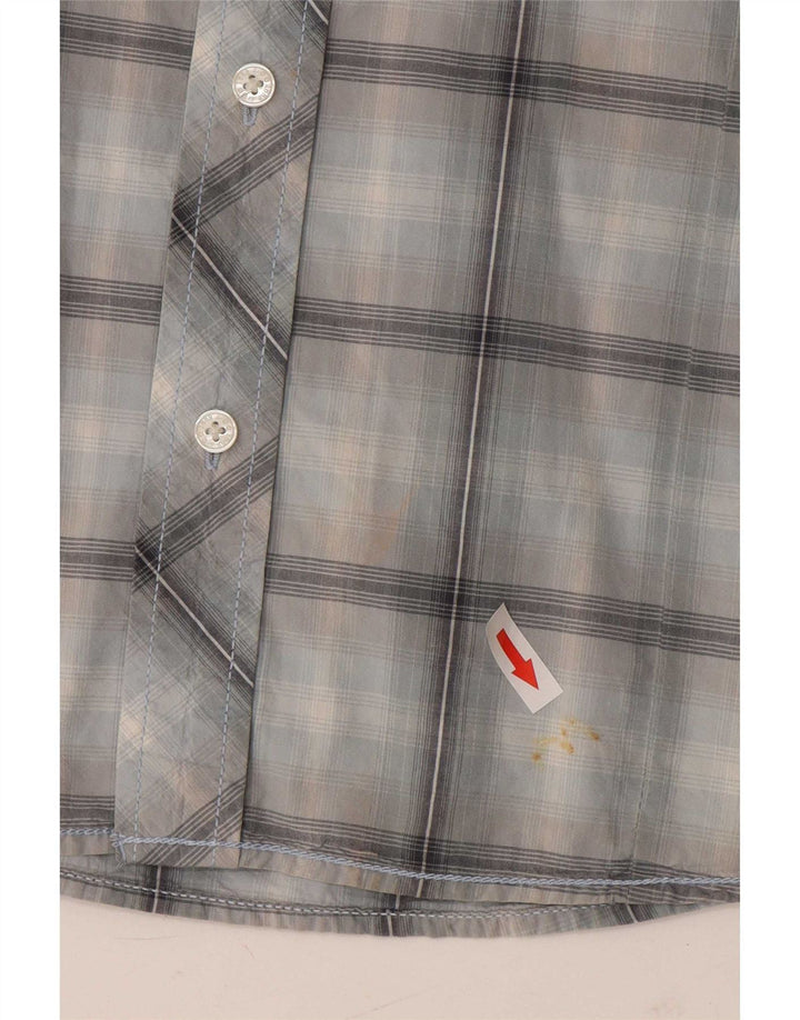 Lee Chemise à manches courtes pour homme XL Bleu à carreaux