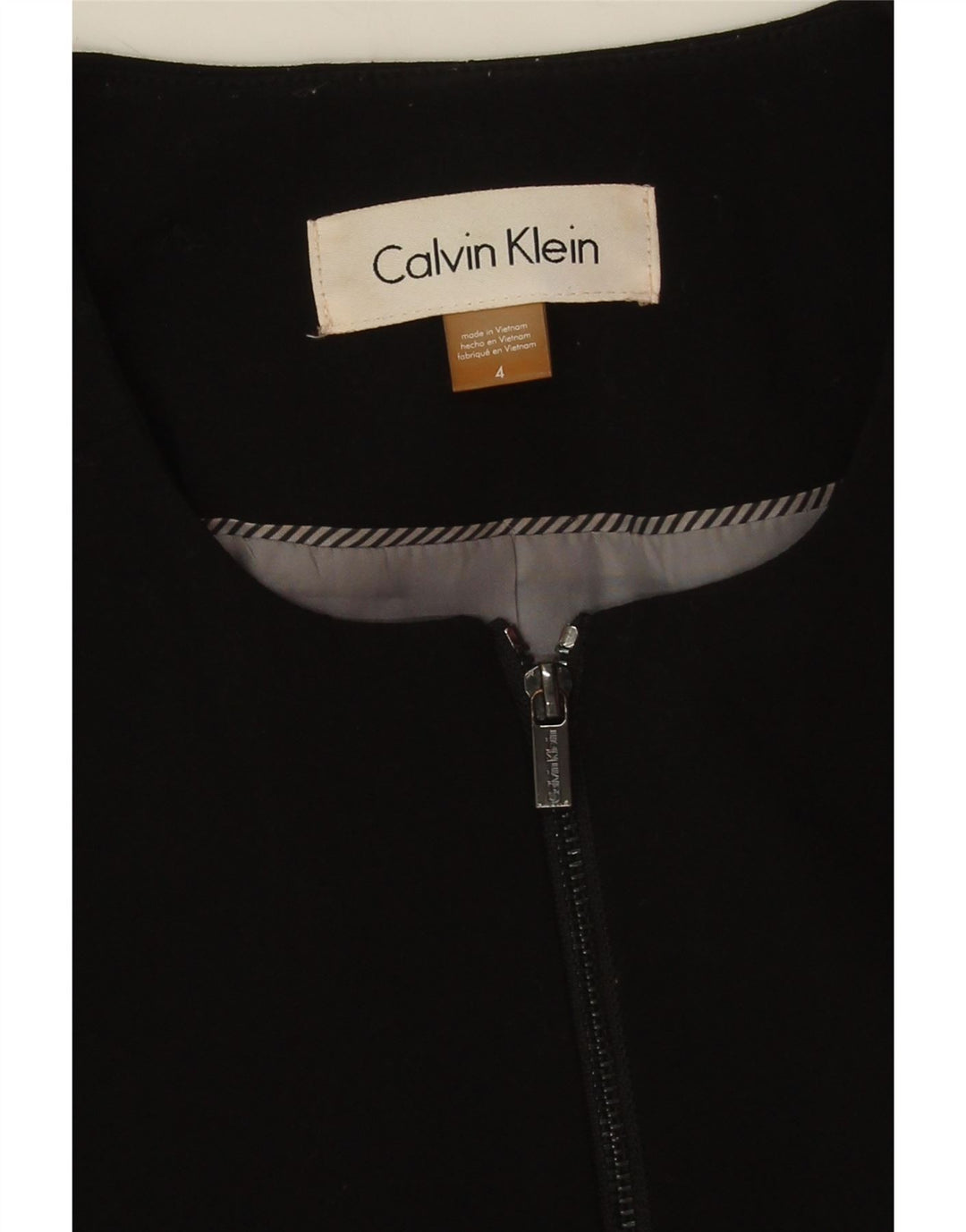 Calvin Klein Veste blazer courte pour femme US 4 Petit Noir Polyester