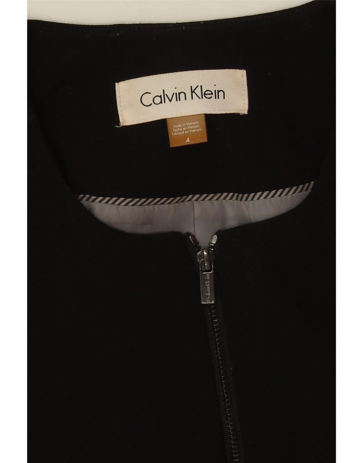 Calvin Klein Veste blazer courte pour femme US 4 Petit Noir Polyester