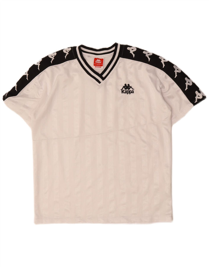 KAPPA T-Shirt Graphique Homme Blanc Moyen Polyester Colorblock