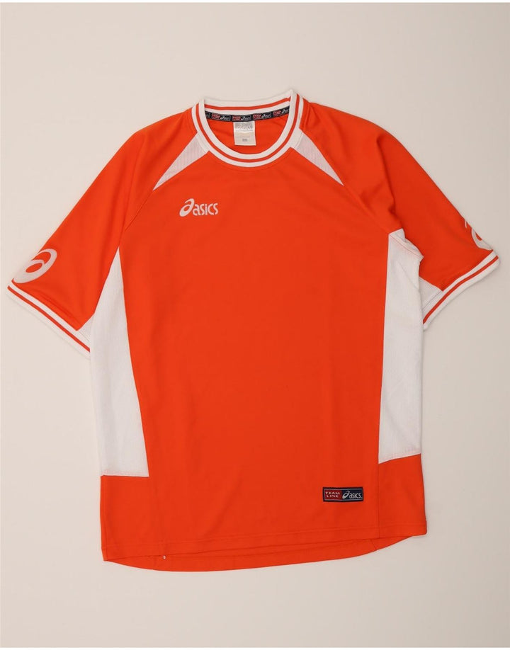 Asics T-shirt graphique pour hommes en polyester color block grand orange