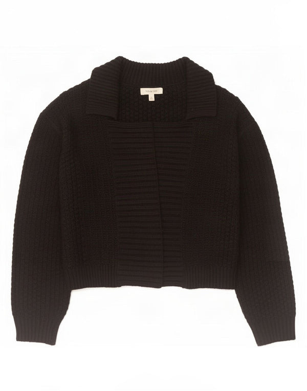Marks & Spencer Pull cardigan ouvert court pour femme UK 12 Noir moyen