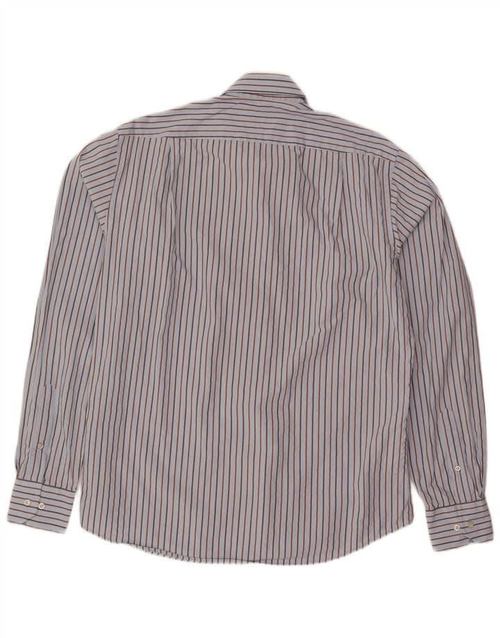 Hugo Boss Chemise Homme Taille 40 15 3/4 Coton Rayé Bleu Moyen