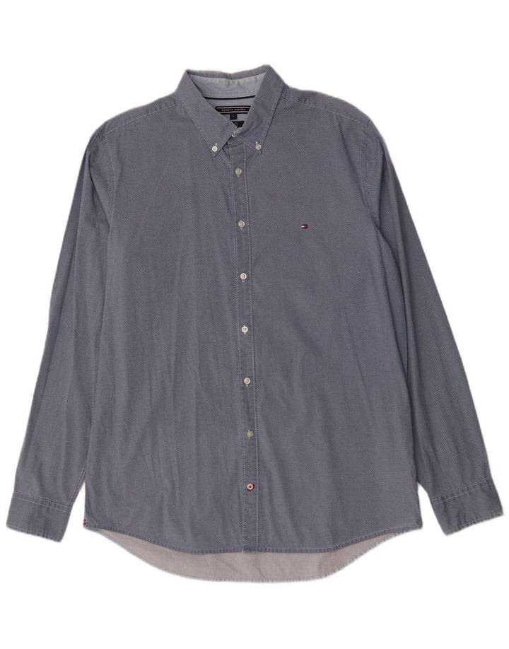 Tommy Hilfiger Chemise Slim Fit XL Bleu à Pois Coton