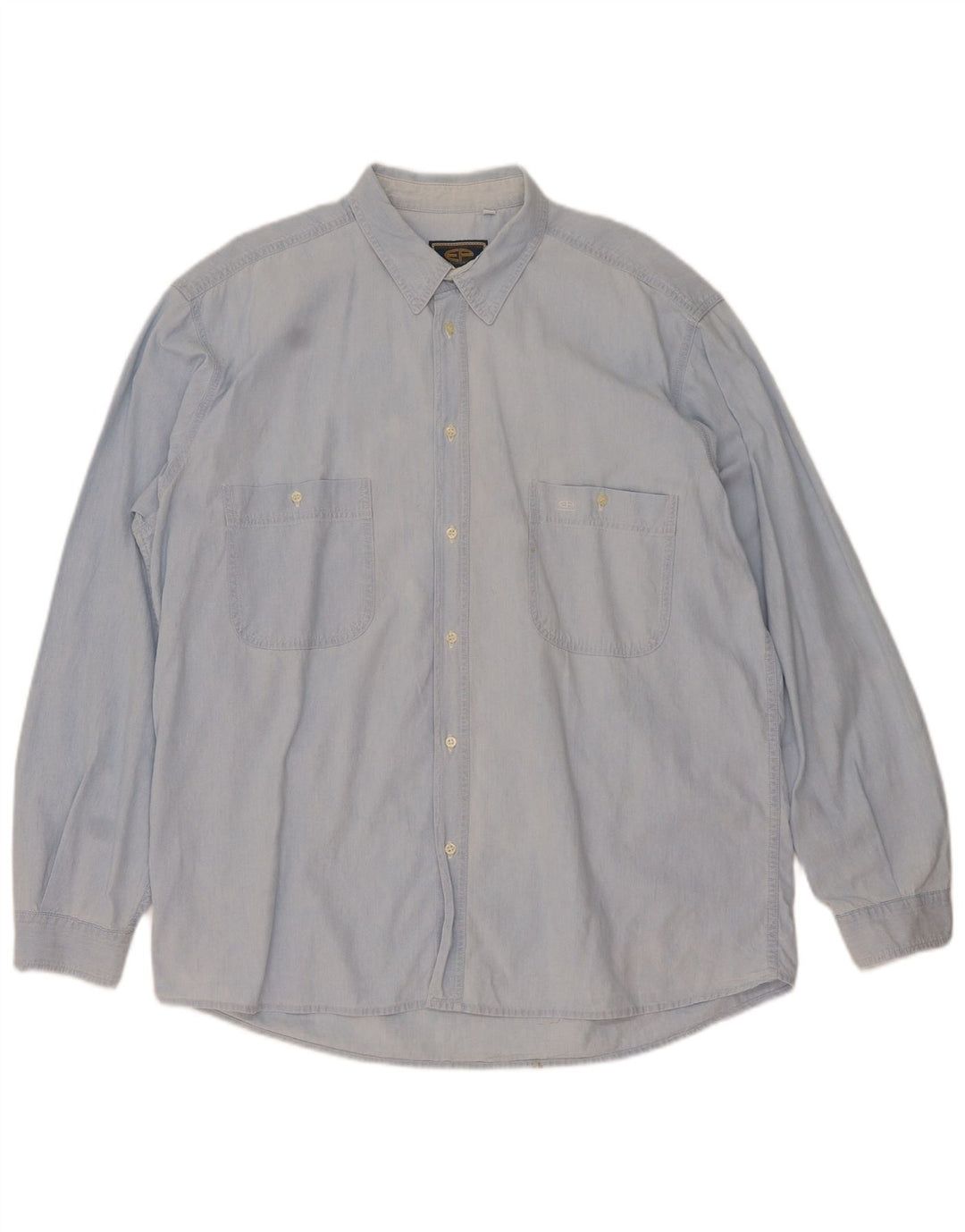 VINTAGE Chemise Homme XL Bleu Coton