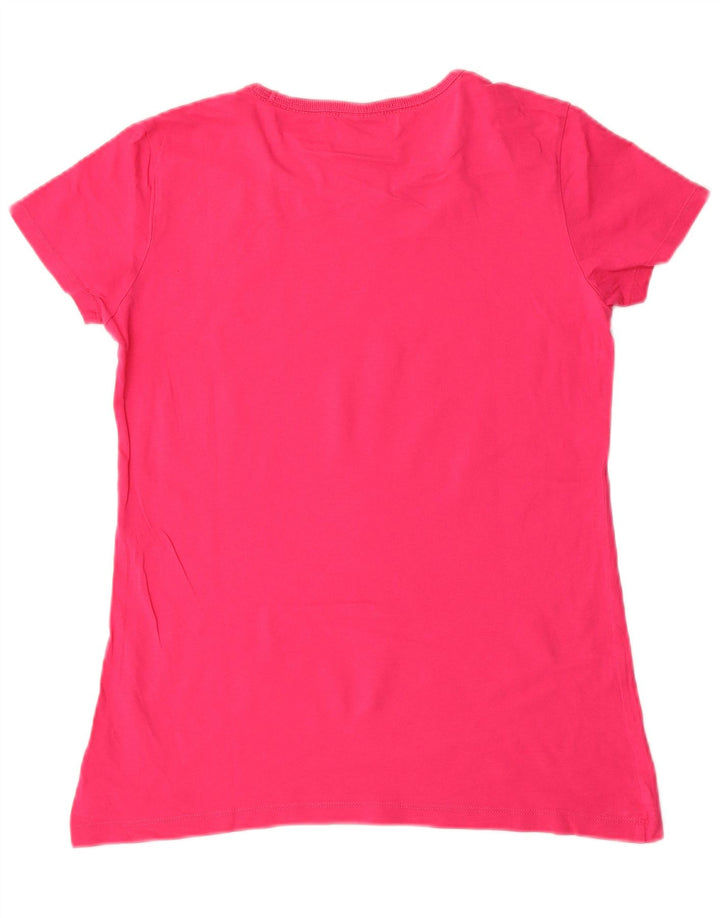 DIADORA T-Shirt Femme UK 12 Rose Moyen Coton