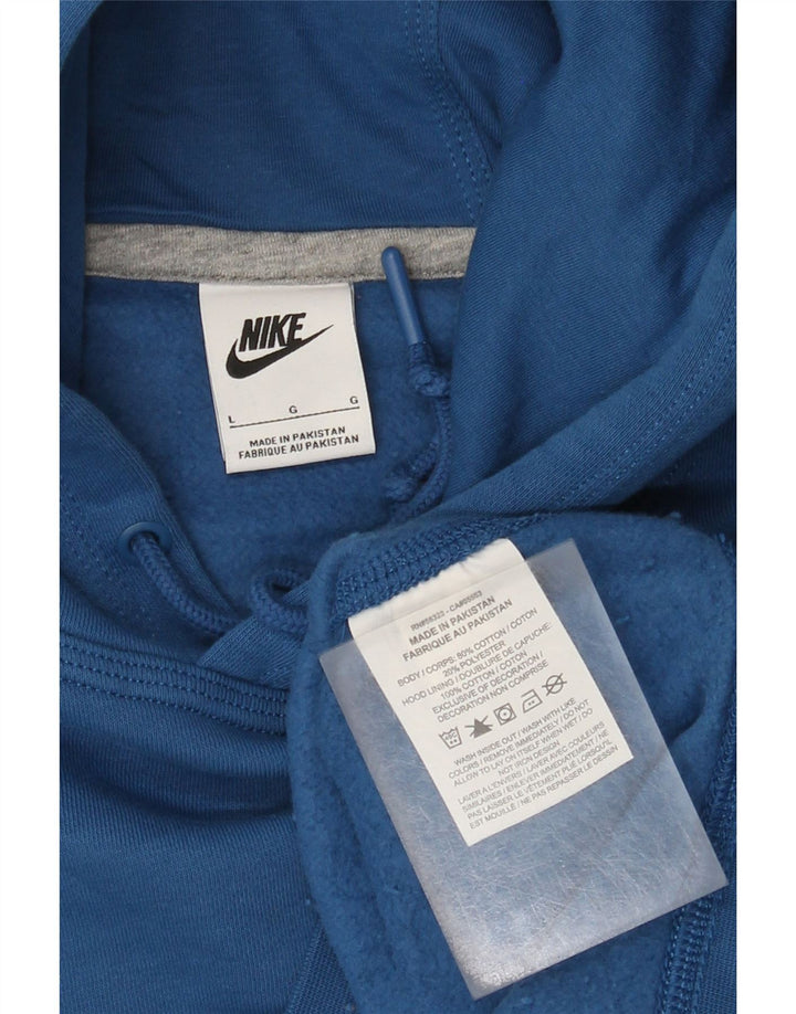 Nike Pull à capuche pour homme en coton bleu Taille L