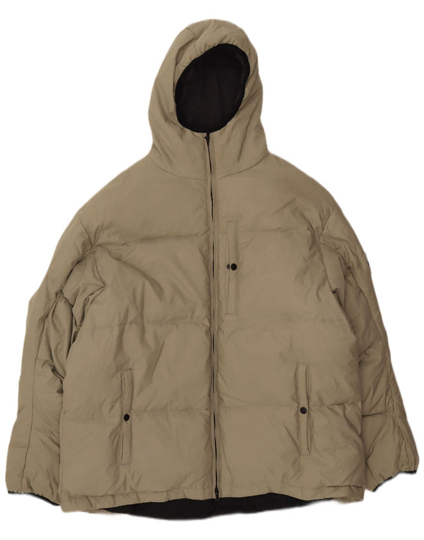 PEPE JEANS Veste matelassée à capuche pour homme UK 40 Large Vert Polyester