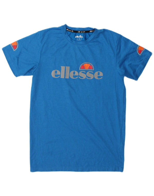 Ellesse Homme T-Shirt Graphique Top XS Bleu Polyester
