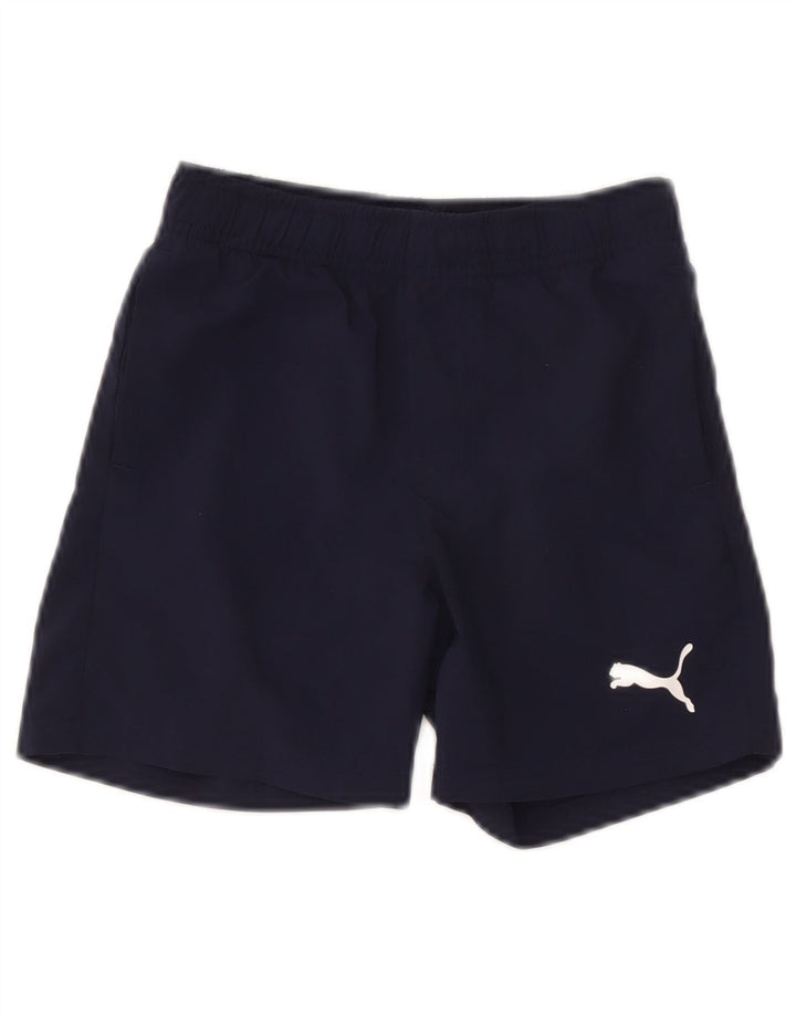 Puma Short de sport garçon 7-8 ans Bleu marine Polyester