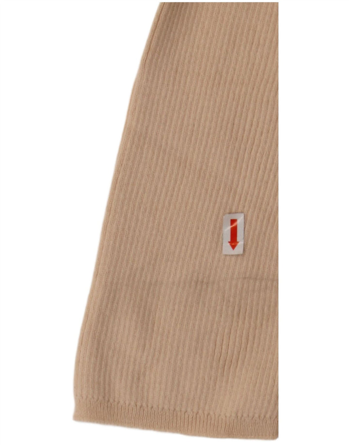 RALPH LAUREN Pull à manches 3/4 et col en V pour femme UK 14 Large Beige