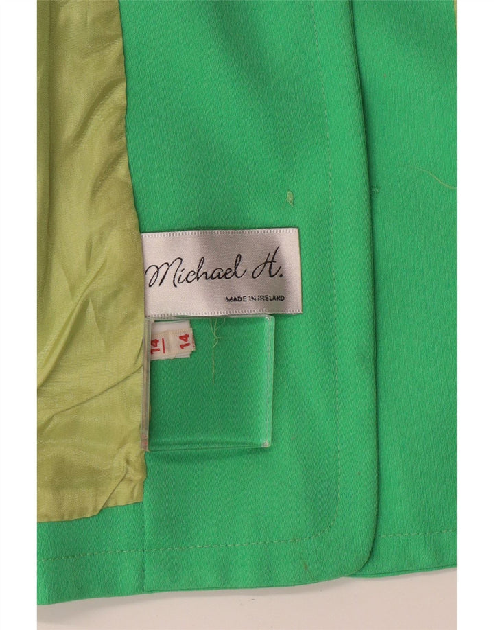 Michael H. Veste blazer à 5 boutons pour femme UK 14 Vert moyen classique