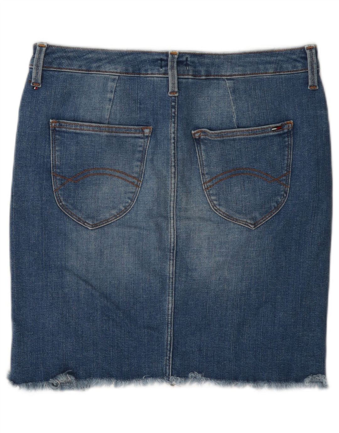 Tommy Hilfiger Femme Mini Jupe En Jean Medium W28 Bleu Coton