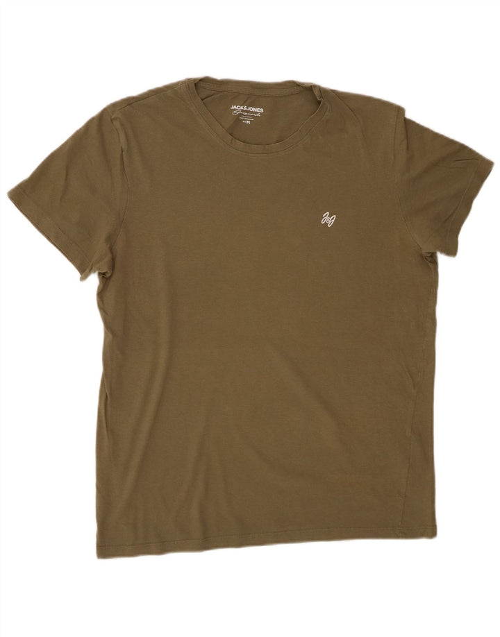 JACK & JONES Haut T-Shirt Homme Kaki Moyen Coton