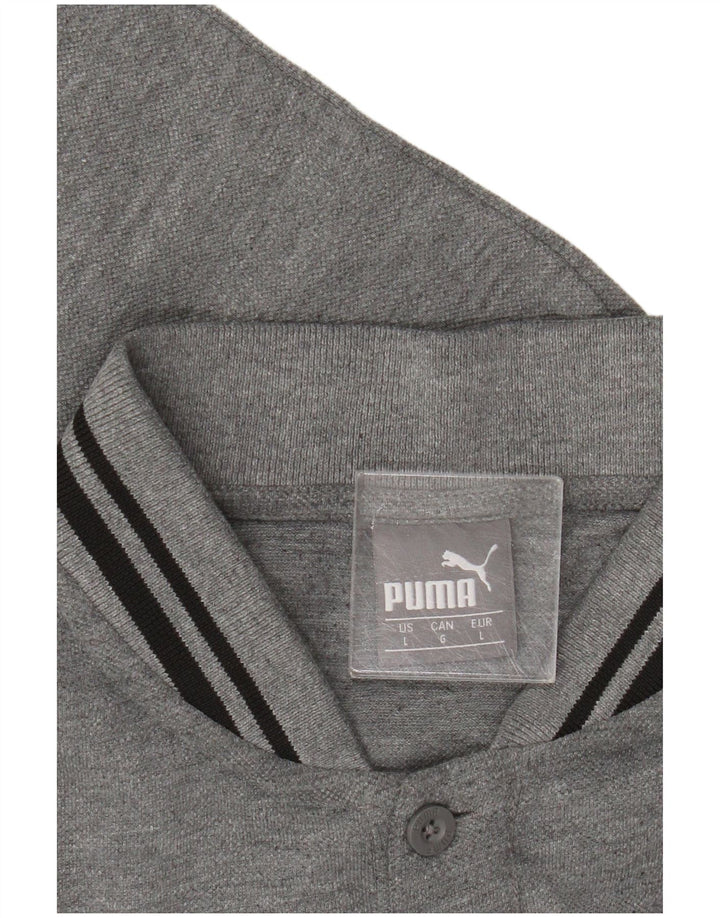 Puma Polo graphique homme grand gris