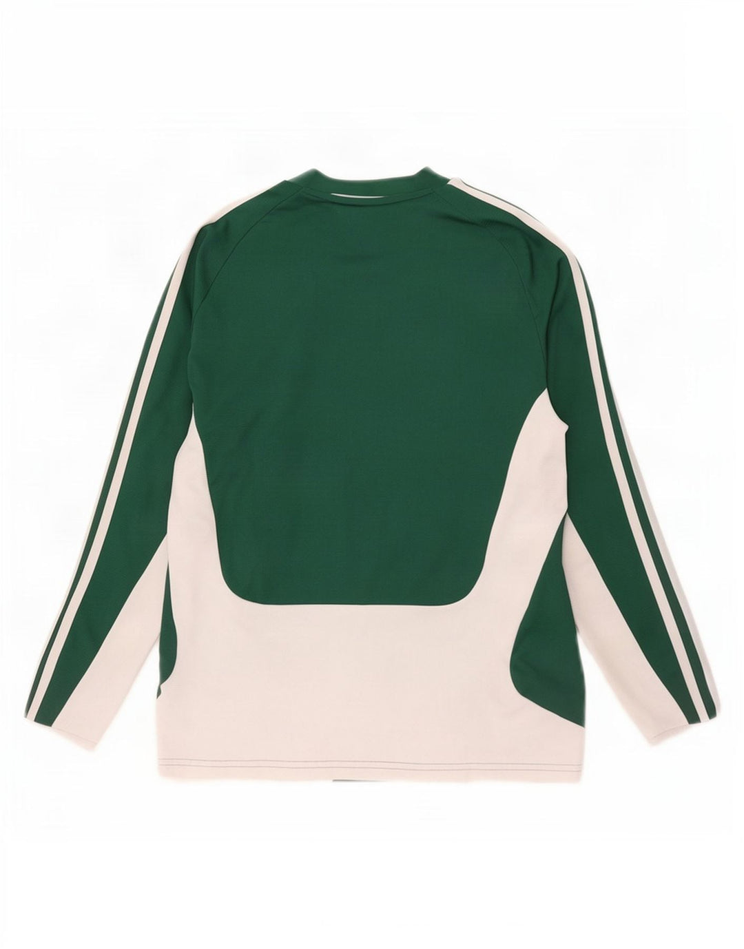 Adidas Hommes Climalite Haut à manches longues Petit Vert Colorblock Polyester