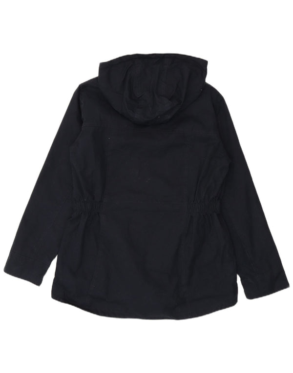 Schoffel Veste de pluie à capuche pour femme UK 16 Large Bleu marine Coton