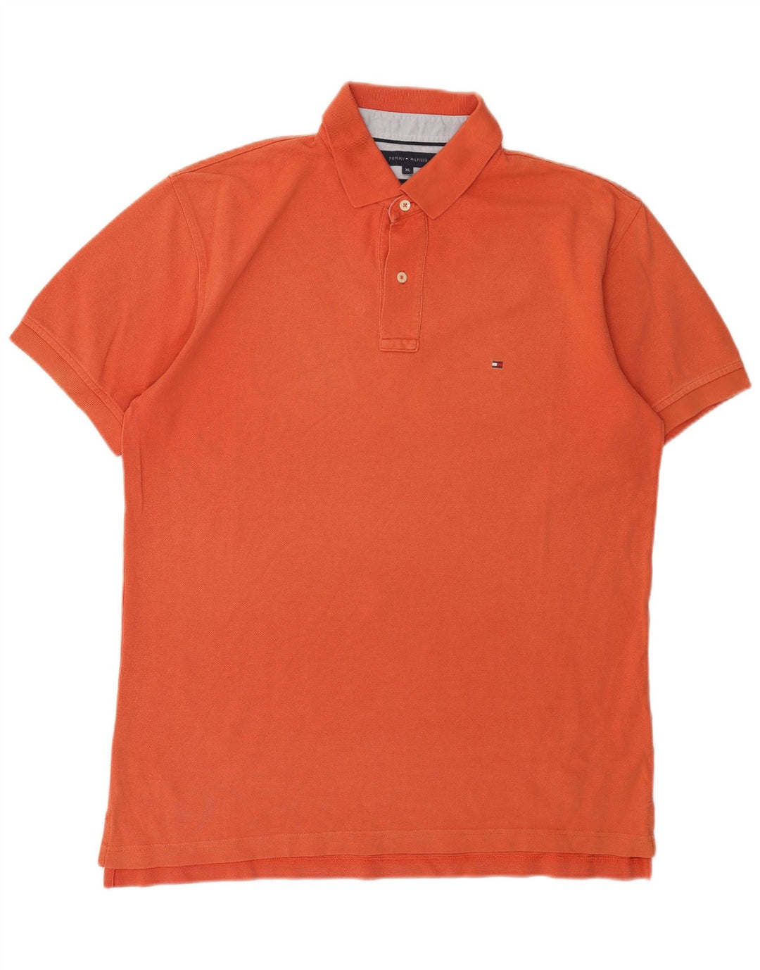 TOMMY HILFIGER Polo Homme XL Orange Coton