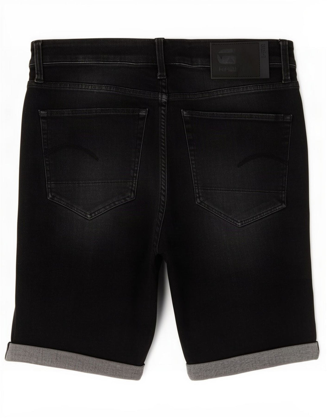 G-Star Hommes 3301 Slim Denim Shorts W34 Grand Gris Coton