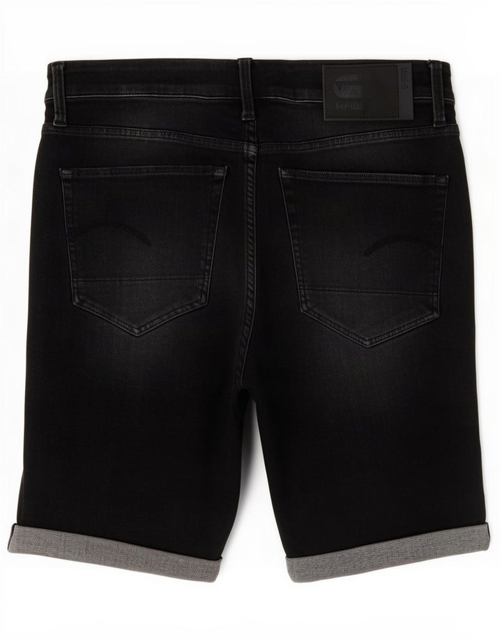 G-Star Hommes 3301 Slim Denim Shorts W34 Grand Gris Coton