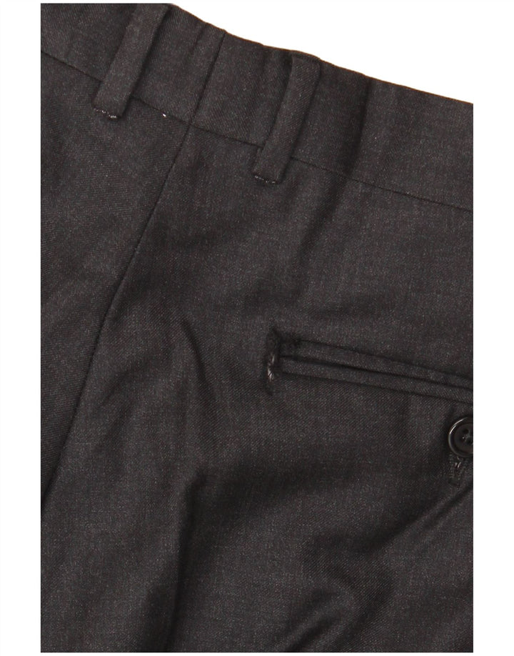 AQUASCUTUM Costume 2 pièces 2 boutons pour homme UK 40 Large W34 L32 Laine Grise