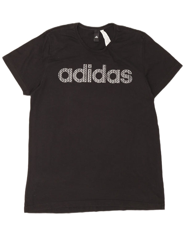 Adidas Mens Graphic T-Shirt Top XL Noir Coton