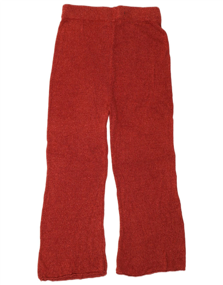 Zara Pantalon court en tricot pour femme Medium W28 L24 Lin rouge