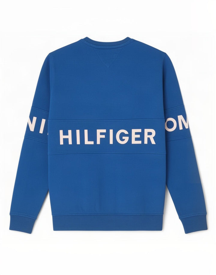 Tommy Hilfiger Sweat-Shirt Graphique Homme Bleu Moyen Coton